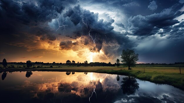 Foto unheilvolle wolken und sterne