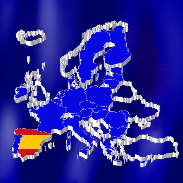 União Europeia mapa da Espanha