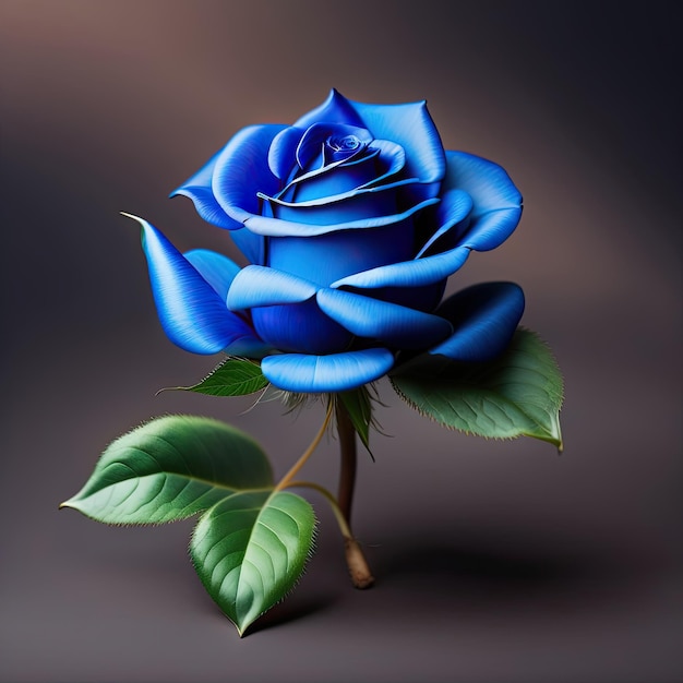 única rosa azul