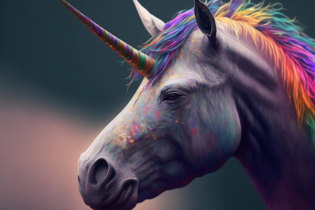 Unicornio caballo bosque surrealista