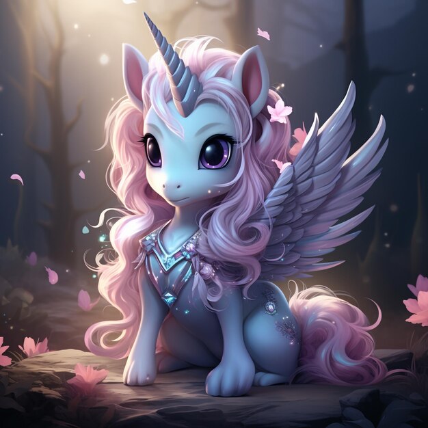 Foto unicornio chibi