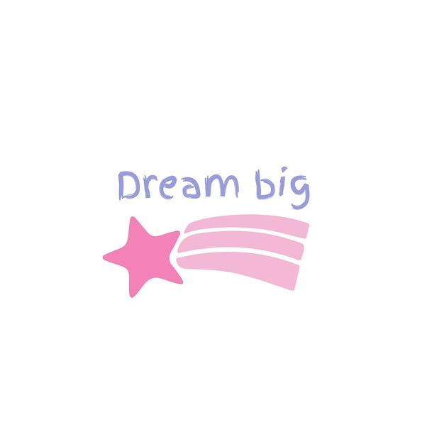 Unicornio escrito a mano letras inscripción citas positivas caligrafía ilustración vectorial