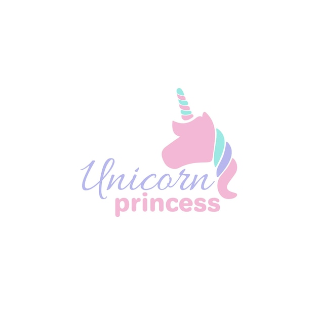 Unicornio escrito a mano letras inscripción citas positivas caligrafía ilustración vectorial