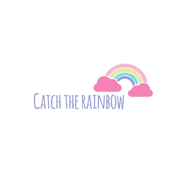 Unicornio escrito a mano letras inscripción citas positivas caligrafía ilustración vectorial
