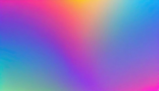 Unicornio holográfico Colores de gradiente Fondo suavemente borroso