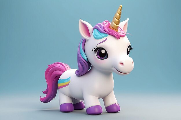 Unicornio lindo en 3D