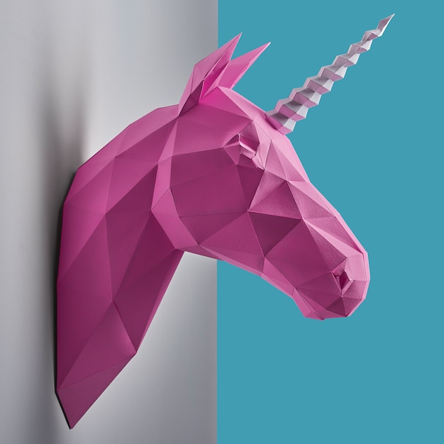 unicornio de papel