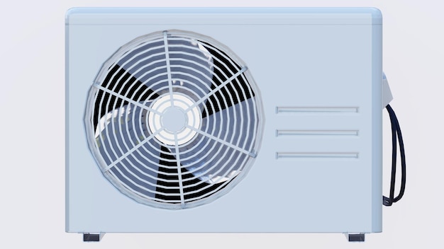 Unidad de aire acondicionado imagen aislada 3d ilustración