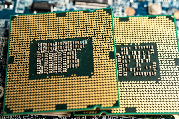 Unidad central de procesamiento CPU procesador de chip de tecnología electrónica de placa base de computadora