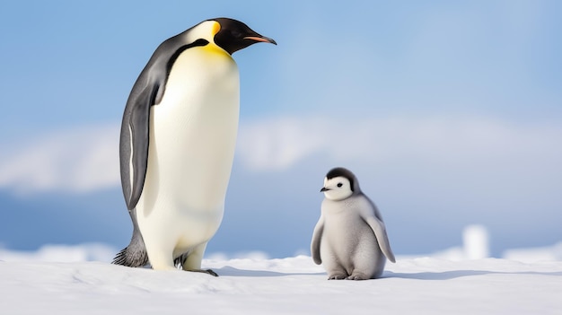 Una unidad de la familia del pingüino emperador capturada en una imagen