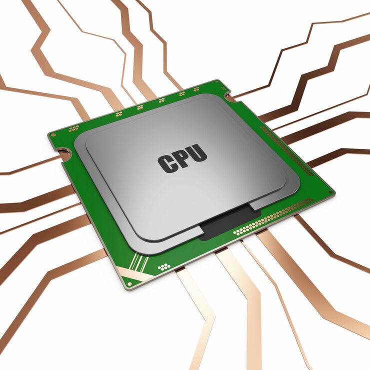 Foto unidad de procesamiento central de cpu moderna