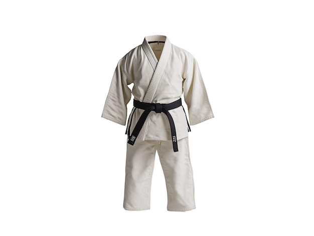 un uniforme blanco de artes marciales