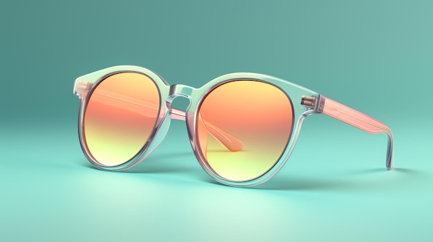 Unisex-Sonnenbrille mit sauberem Hintergrund und Licht