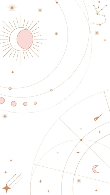Universo clipart elemento de collage celestial simple para el fondo transparente del diario de balas