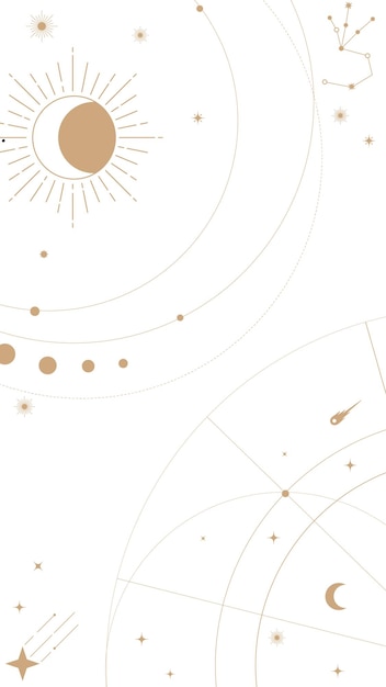 Universo clipart elemento de collage celestial simple para el fondo transparente del diario de balas