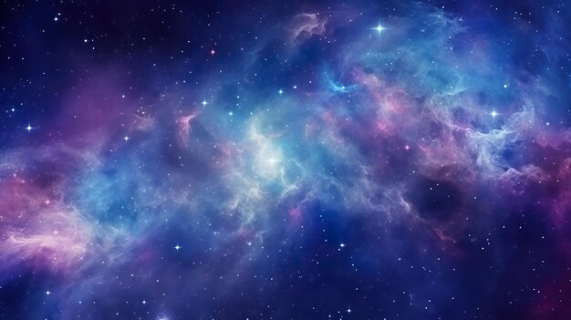 Universo de cores de néon Universo colorido com cores se fundindo Estrelas nebulosas poeira de estrelas fumaça Universo criativo mágico e de alta qualidade