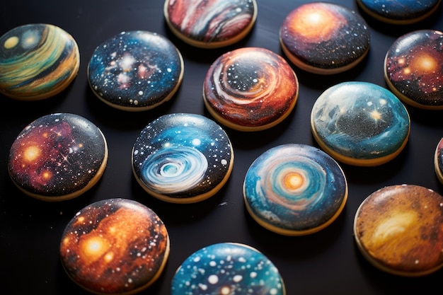 Foto universo espacial estrelado por macarons frenck