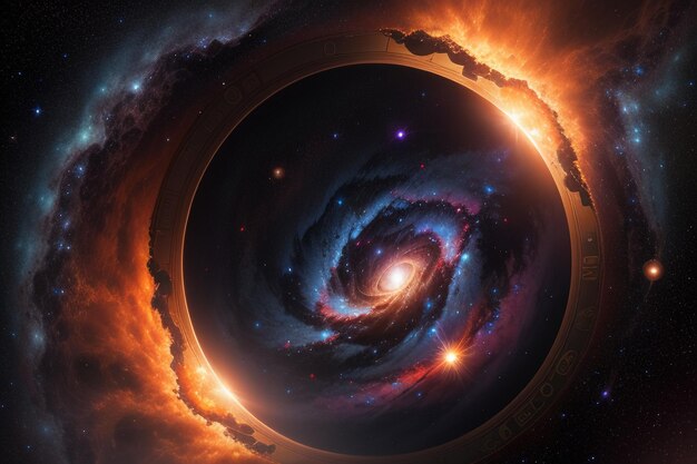 Universo espaço galáxia planeta via láctea sistema solar tecnologia de fundo ilustração de papel de parede