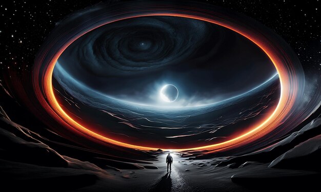 Universo galáxia corpo celestial buraco negro fundo papel de parede céu estrelado espaço pôster criativo