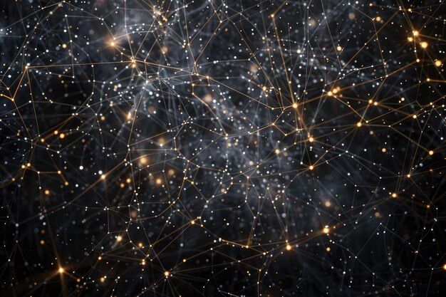 El universo interconectado, la intrincada red contra el cielo estrellado