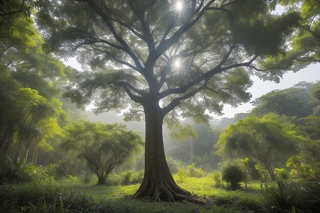 Unklarheit des Baumes im Hintergrund des Naturparks