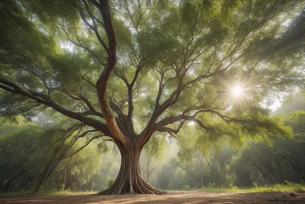 Unklarheit des Baumes im Hintergrund des Naturparks