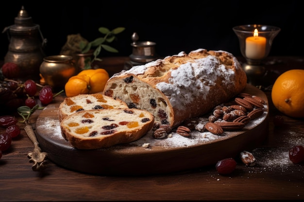 Unrechtmäßig gestohlenes Weihnachtsbrot, Früchte, Erzeugung von Ai