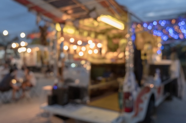 Unscharfe defocus-light-food-trucks