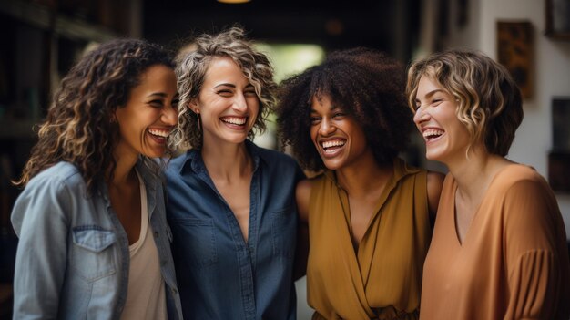 Unsere Frauen lächeln.