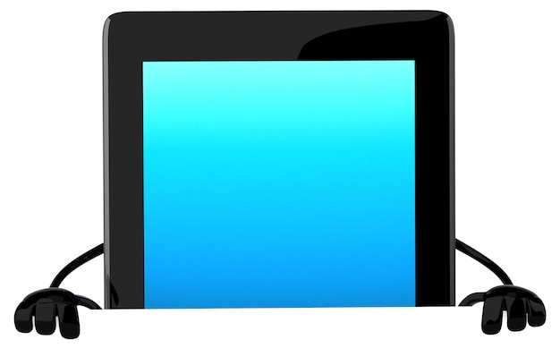 Foto unterhaltsame tablet-animation