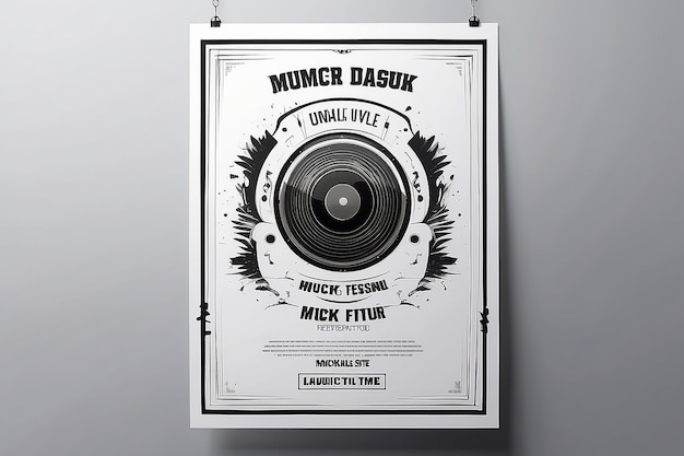 Unterirdisches Musikfestival Poster Mockup Anpassen Sie Ihr Design