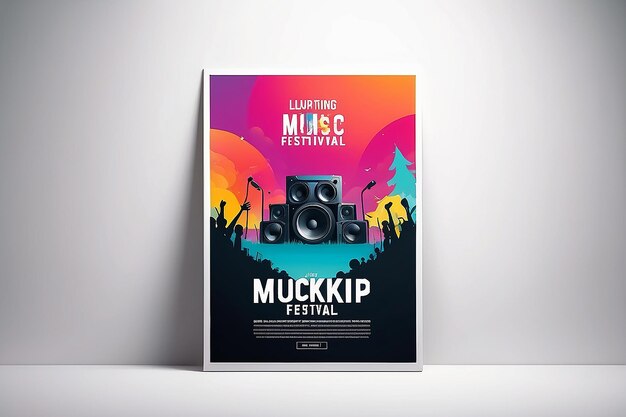 Unterirdisches Musikfestival Poster Mockup Anpassen Sie Ihr Design