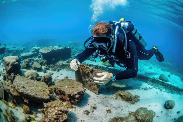 Unterwasser-Archäologie-Tauchgang