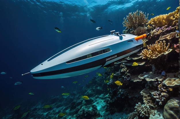 Unterwasser-autonomes U-Boot, das den Ozean erforscht