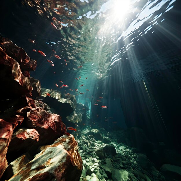 Unterwasser-Fantasie-Welt Schönheit der Kreaturen Unterwasser-Beauty Fantasy-Welt
