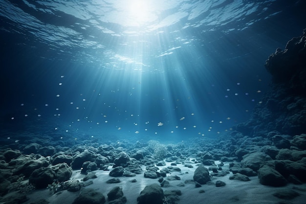 Unterwasser-Hintergrund des Ozeans oder des Meeres