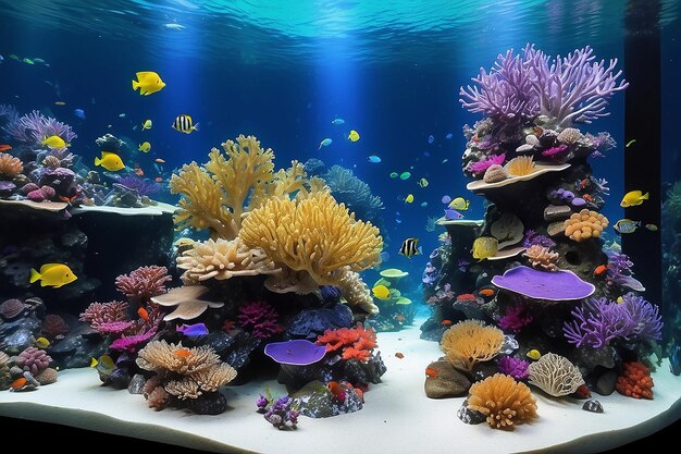 Unterwasser-Korallenriff-Aquarium