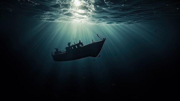 Unterwasserboot-Silhouette
