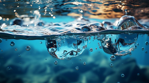 Unterwasserfoto eines wunderschönen tropischen Fischblasen unter Wasser Unterwasser-Hintergrund