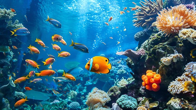 Unterwasserwelt Tropische Fische und Korallen Schönheit des Meereslebens