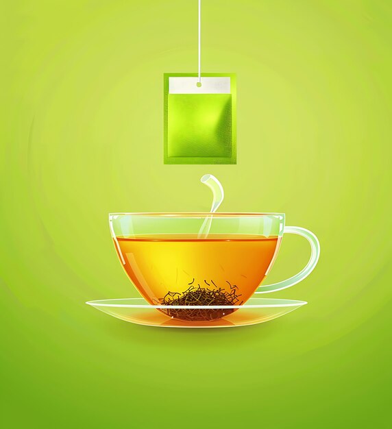 Foto unveiling the art of international tea day a vector illustration showcase