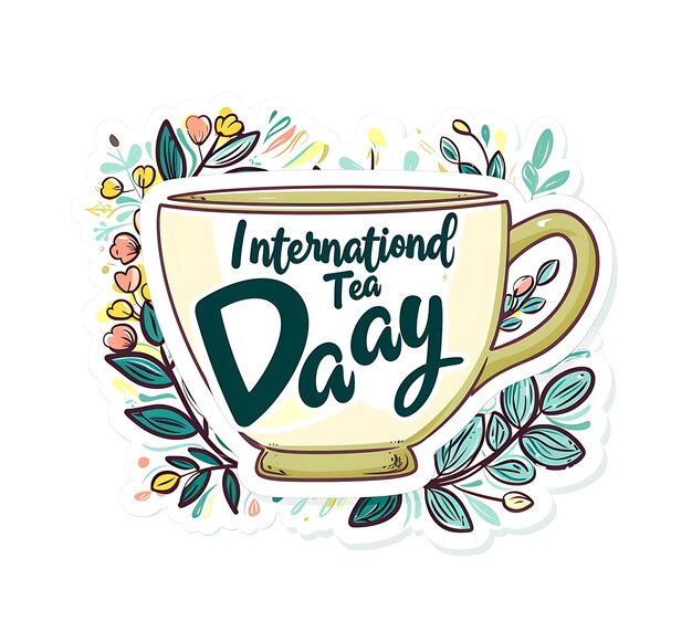 Foto unveiling the art of international tea day a vector illustration showcase