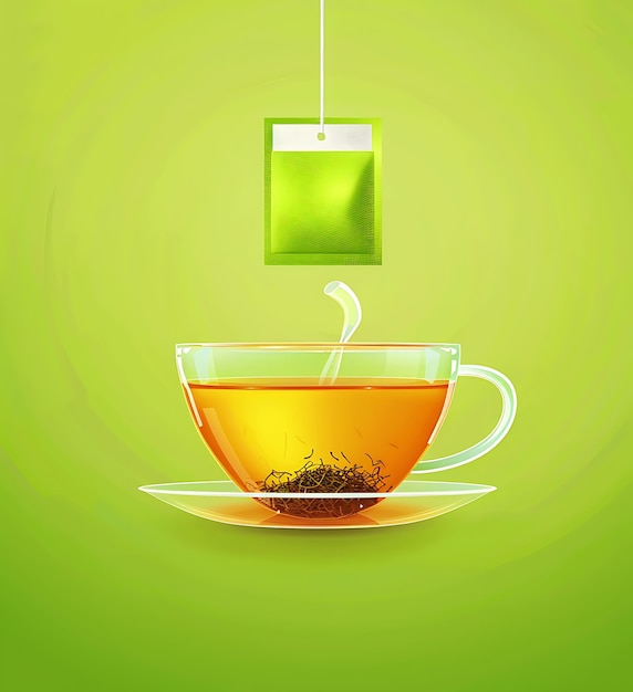 Foto unveiling the art of international tea day a vector illustration showcase