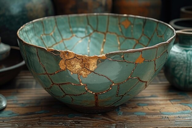 Unvollkommenheiten annehmen Kintsugi-Steinwarenkunst