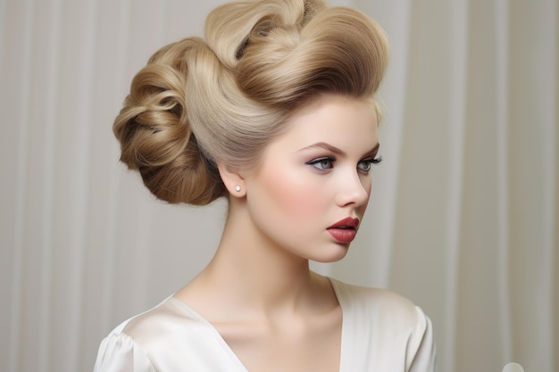 Updo Hochzeitsfrisuren Generative KI