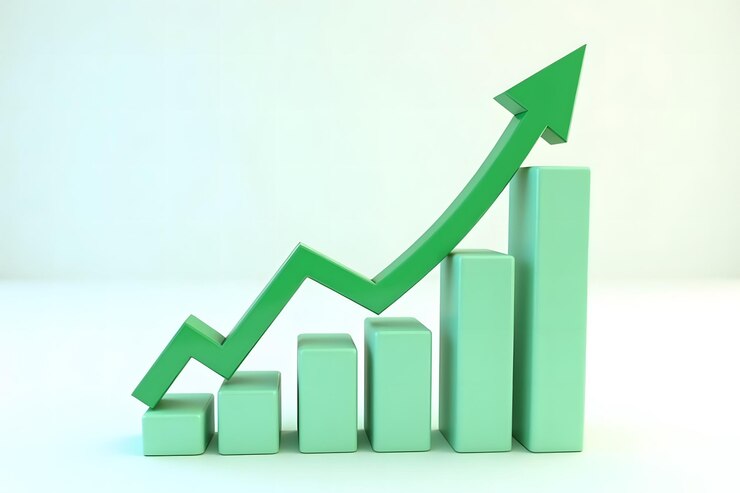 Upward Trend Graph Illustrates Growth Business growth financial success stock market upward trend