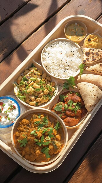 Foto upwas thali plato de comida tradicional de ayuno para ocasiones de vrat papel de pared móvil vertical