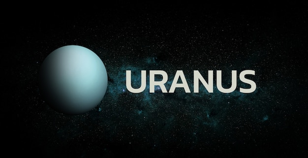 Uranus auf Raumhintergrund. Elemente dieses Bildes von der NASA geliefert.