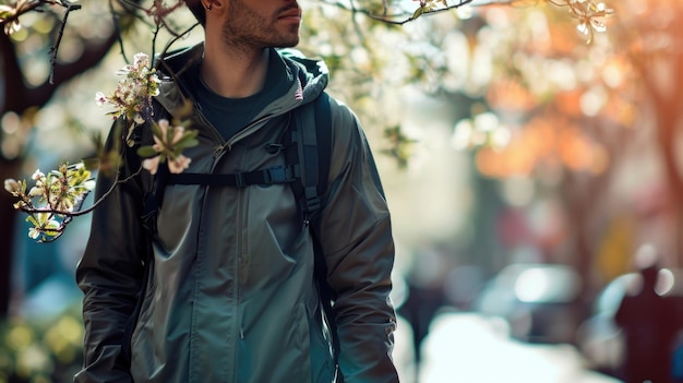 Foto urban explorer perfekt für einen tag der erkundung dieser look verfügt über einen funktionalen recycelten polyester