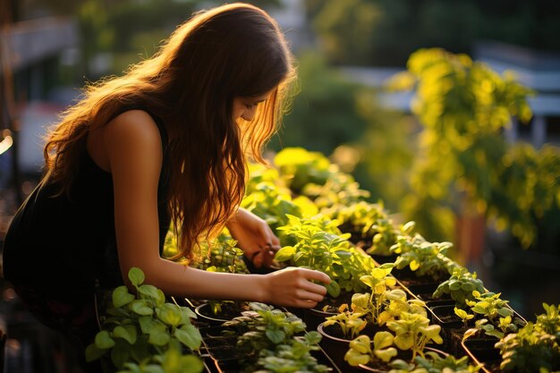 Urban Gardening zur Goldenen Stunde